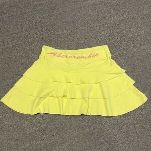 Abercrombie yellow tiered mini skirt